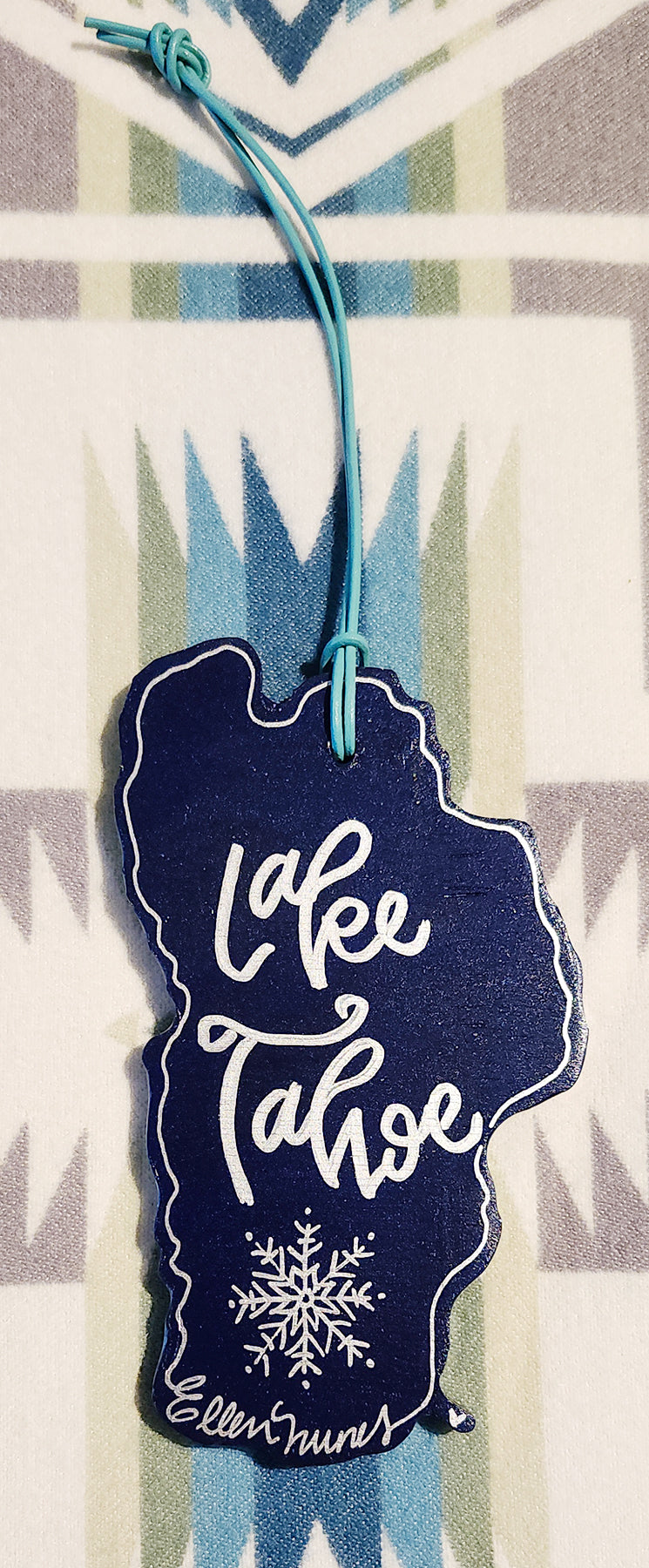 Lake Tahoe Silver Ornament