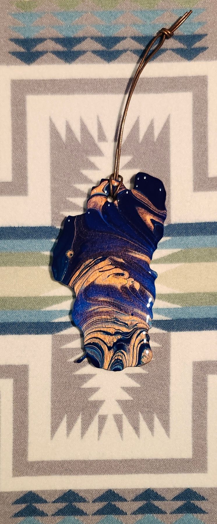 Lake Tahoe Copper & Blue Ornament